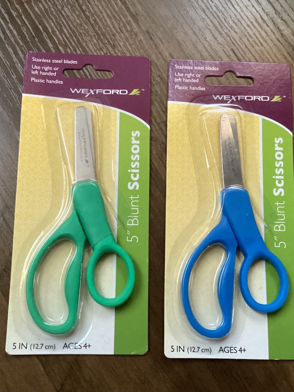 Wexford 5" Blunt Scissors for Kids (2 Pairs) New